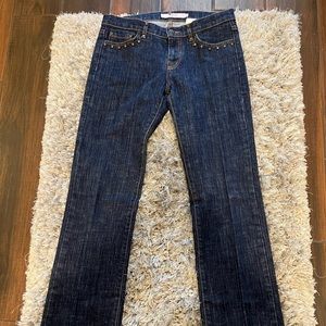 R.E.D. Valentino Dark Denim Jeans w/Gold Stud hardware Size 28